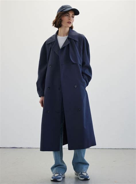 Navy Blue - Trench Coat
