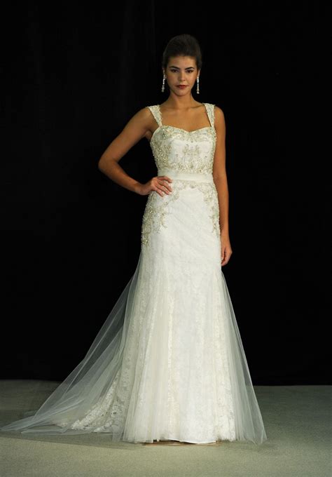 Vintage beaded wedding dress | Wedding dresses beaded, Scoop wedding dress, Wedding dresses