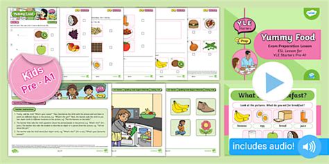 YLE Starters - Prep Lesson (Yummy Food)