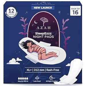 Buy Azah XL+ Sanitary Napkins for Women [Pack of 16] | 312MM Large ...