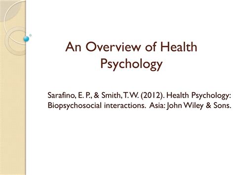 2. An Overview of Health Psychology.pptx