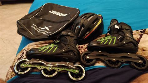 Jaspo Atom Adjustable 100 MM Inline Skates Combo with K2 Technology ...