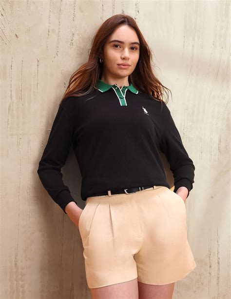 Colourblocked Regular Fit Polo Collar Sweater