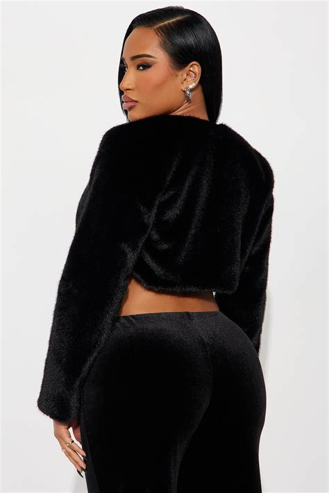 Sophisticated Touch Cropped Faux Fur Coat - Black | Fashion Nova