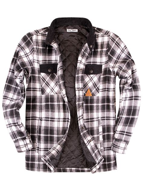 Visive By Blue Gear Men's Sherpa-Lined Fleece Flannel Jacket - Button ...