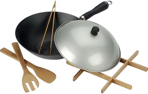 Buy Typhoon Signature Non-Stick 12 Inch Wok Set, Gloss Black Online at ...