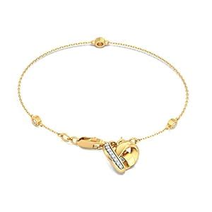 Buy BlueStone 18k (750) Yellow Gold and Diamond Wrapped In Love Charm ...