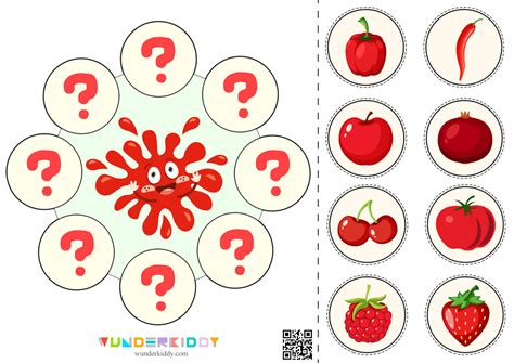 Printable Color Wheel Sorting Activity Fruits and Vegetables