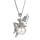 Mahi Rhodium Plated Fashion Long Chain Angel Wings Pendent with ...