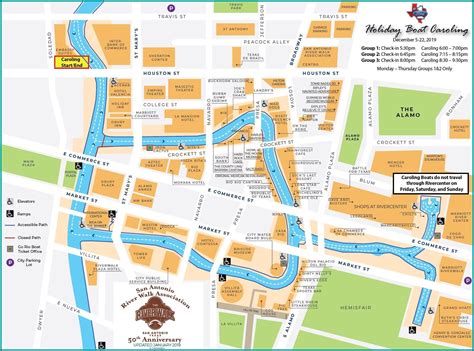 San Antonio Riverwalk Hotels Map