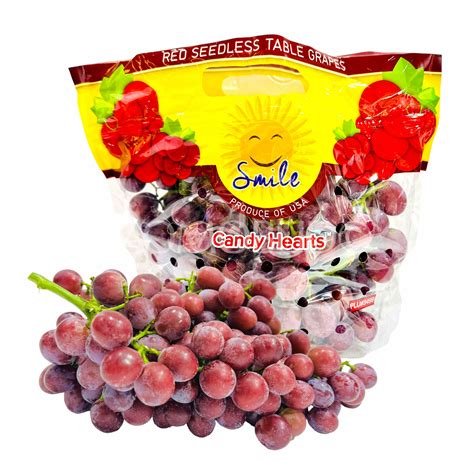 Candy Hearts® Red Seedless Grapes (1kg) — MomoBud