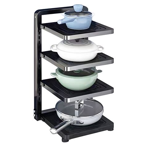 ROMATIA Pot and Pan Organizer Rack for under Cabinet, Heavy Duty Pot ...