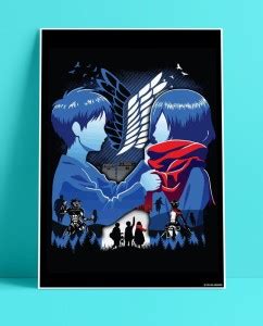 YAA - Attack On Titan : Eren And Mikasa New Premium Design Art Effect ...