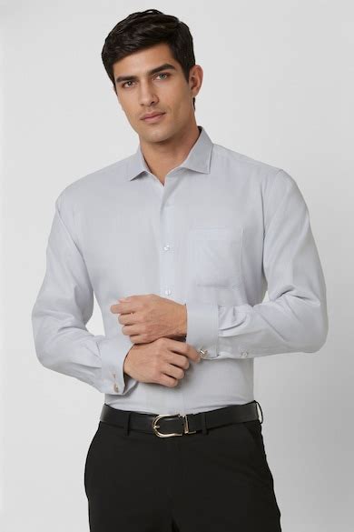 Buy Men Grey Slim Fit Print Full Sleeves Formal Shirt Online - 39828303 ...