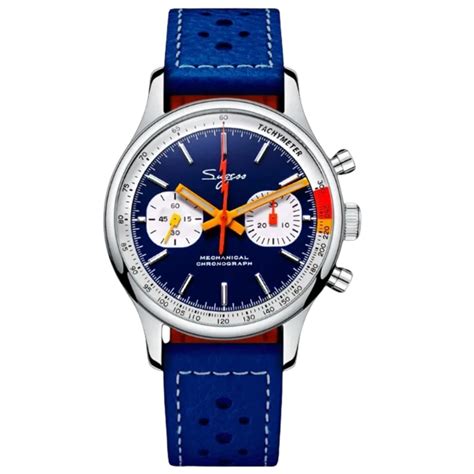 S387F Dark Blue Mechanical Chronograph 40 mm V2 – DREAM WATCHES