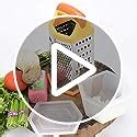 Buy Bagonia Box Grater and Slicer for kitchen, Stainless Steel with 6 ...