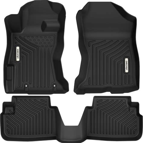 Amazon.com: Subaru All Weather Black Rubber Floor Mats Black Rubber ...