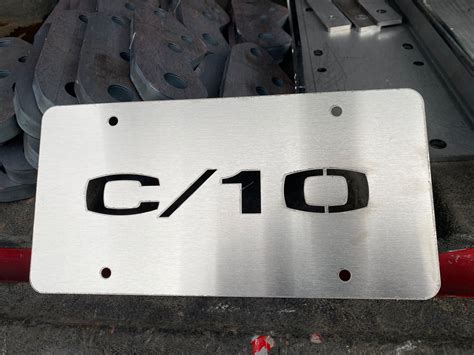 Brushed Stainless C10 License Plate – Engineered Vintage LLC