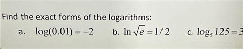Image result for Logarithms in Exact Form