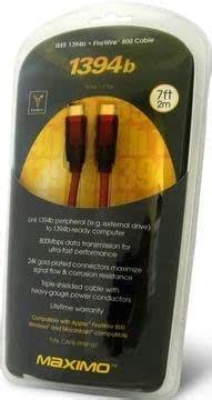 Maximo FIREWIRE800 1394B Cable 7FT 9P 9P Gold Connector : Amazon.in ...