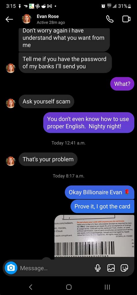 Billionaire Evan Rose 🌹 Part 2! Now with video component! : r/scambait