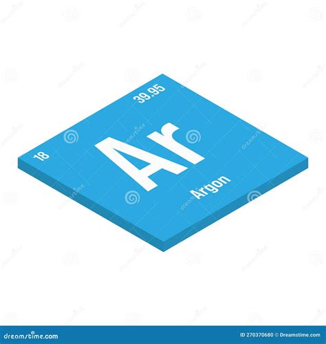 Argon, Ar, Periodic Table Element Stock Illustration - Illustration of ...