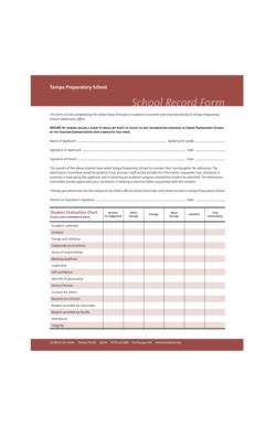 Fillable Online Tampa Preparatory School School Record Form Fax Email ...
