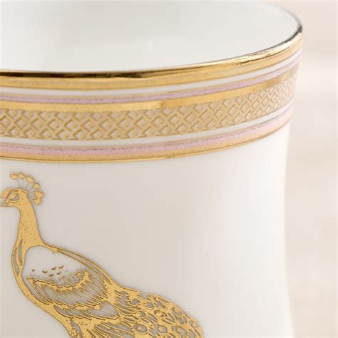 Buy Ebony Peacock Diamond Set of 6 Bone China Printed Coffee Mugs ...