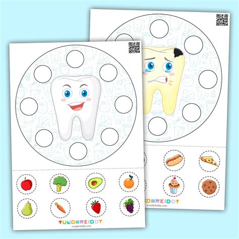 Healthy Teeth Clothespin Sorting Activity for Preschool | Healthy teeth activities, Printable ...