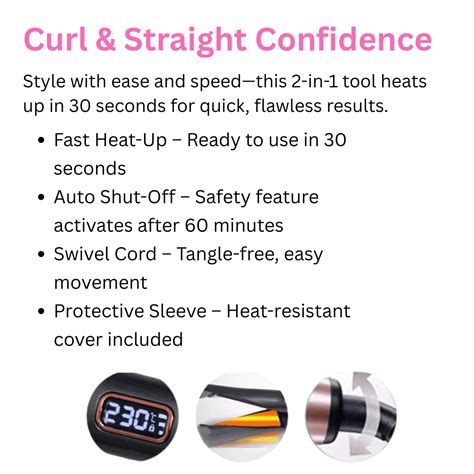 Ktein 2-in-1 Hair Styler – Curl, Wave & Straighten with Twisted Cerami ...