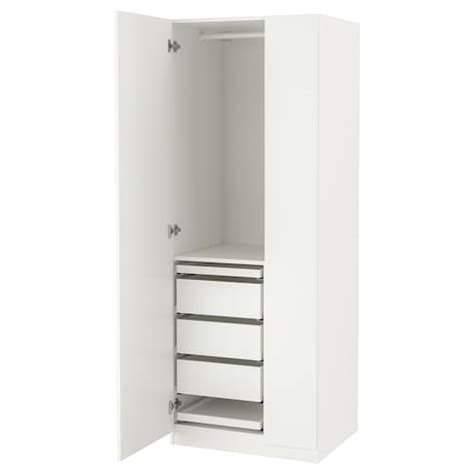PAX / FORSAND wardrobe combination, white/white, 75x60x201 cm (291 ...