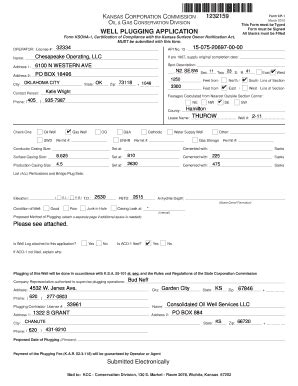 Fillable Online Surface Casing Size Fax Email Print - pdfFiller