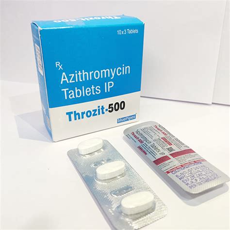 Throzit 500 - Azithromycin Tablets IP - Bluepipes Healthcare