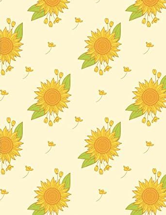 Buy Sunflower Notebook: Yellow Flower Grid Paper Page Journal Squared ...