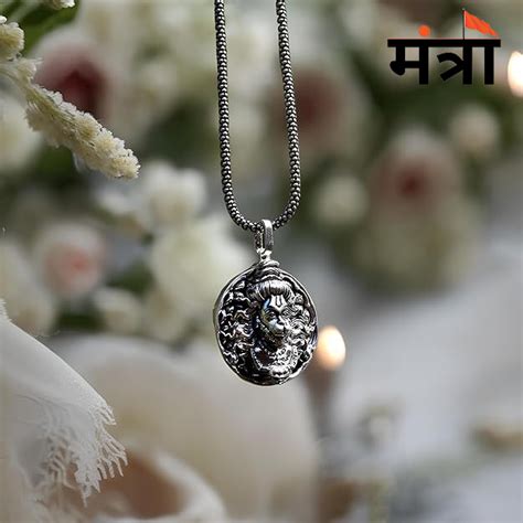 Hanuman Ji Pendant - Silver Chain – Mantraa