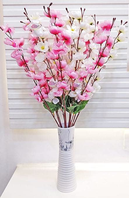 Buy ARTSY® Artificial Flowers Bunch for Decoration Cherry Blossom ...