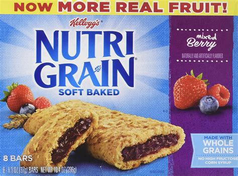 NutriGrain Kelloggs, Nutri-Grain Breakfast Bars, Mixed Berry, 8 India ...