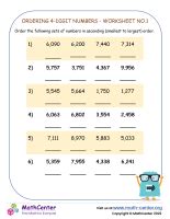 Image result for Ordering 4 Digit Numbers