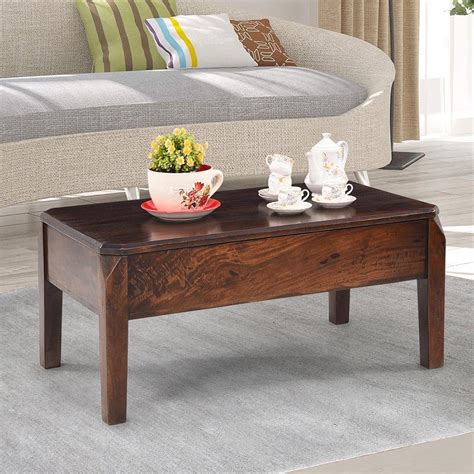 Royaloak Adolt Center Table | Sheesham Wood Table Lift Top Mechanism ...