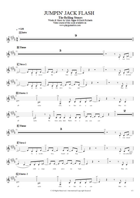 Image result for Jumping Jack Flash Guitar Tutorial