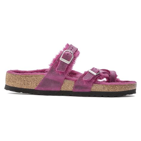 Mayari Shearling Natural Leather Oiled Festival Fuchsia | BIRKENSTOCK