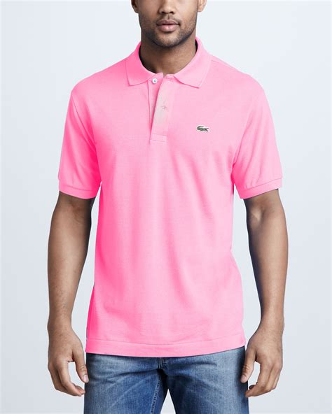 Lacoste Classic Pique Polo in Pink for Men - Save 30% | Lyst