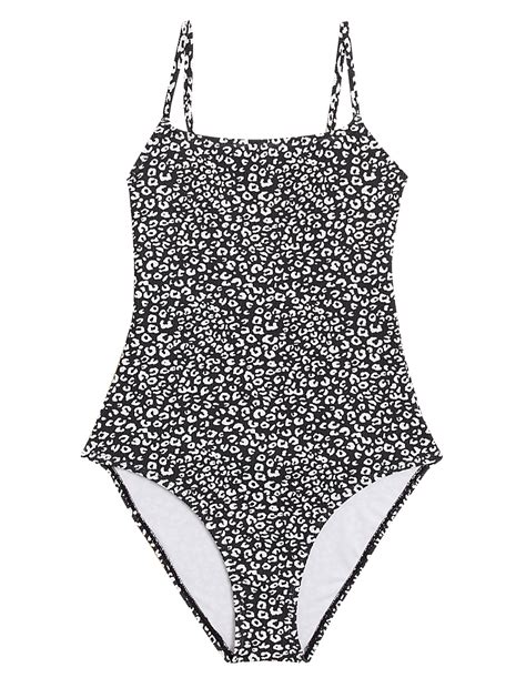 Buy Animal Print Square Neck Swimsuit at Marks & Spencer