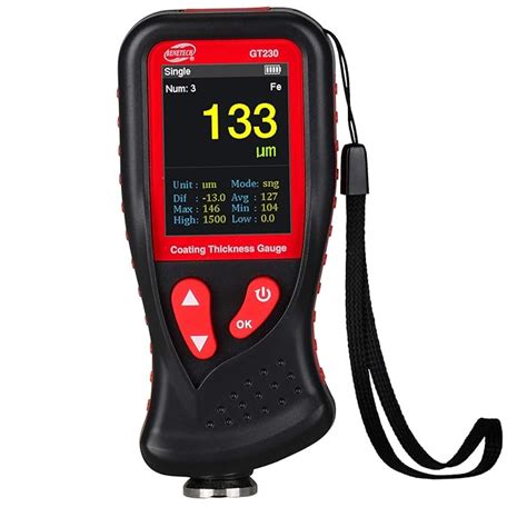 Buy BENETECH Digital Coating Thickness Gauge with Screen Rotation Build ...