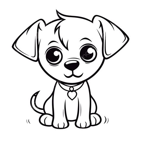 Cute Puppy Coloring Pages Simple Cartoon Dog Drawing