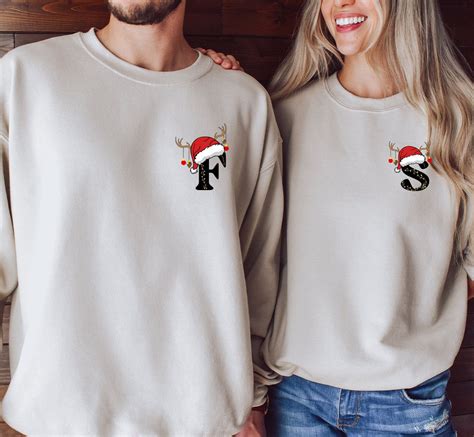 Custom Christmas Couple Matching Sweatshirt, Christmas Couple Matching ...