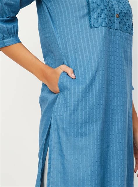 Buy Women Schiffli Straight Kurta Online at just Rs. 599.0 ...