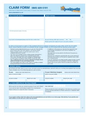 2014-2026 UK Petpals Direct Claim Form - Blank Fillable Template | Fill ...