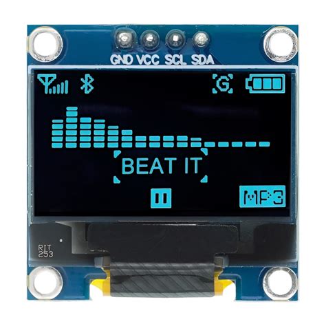 0.96 inch 128×64 I2C 4Pin OLED Display Module (Blue) – ControllersTech®