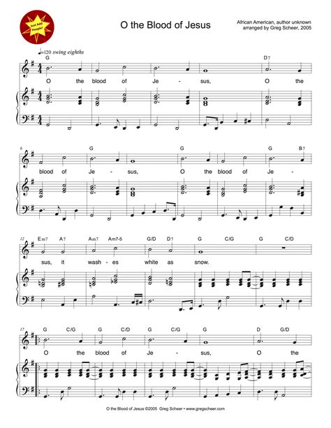 O the Blood of Jesus – Greg Scheer Music